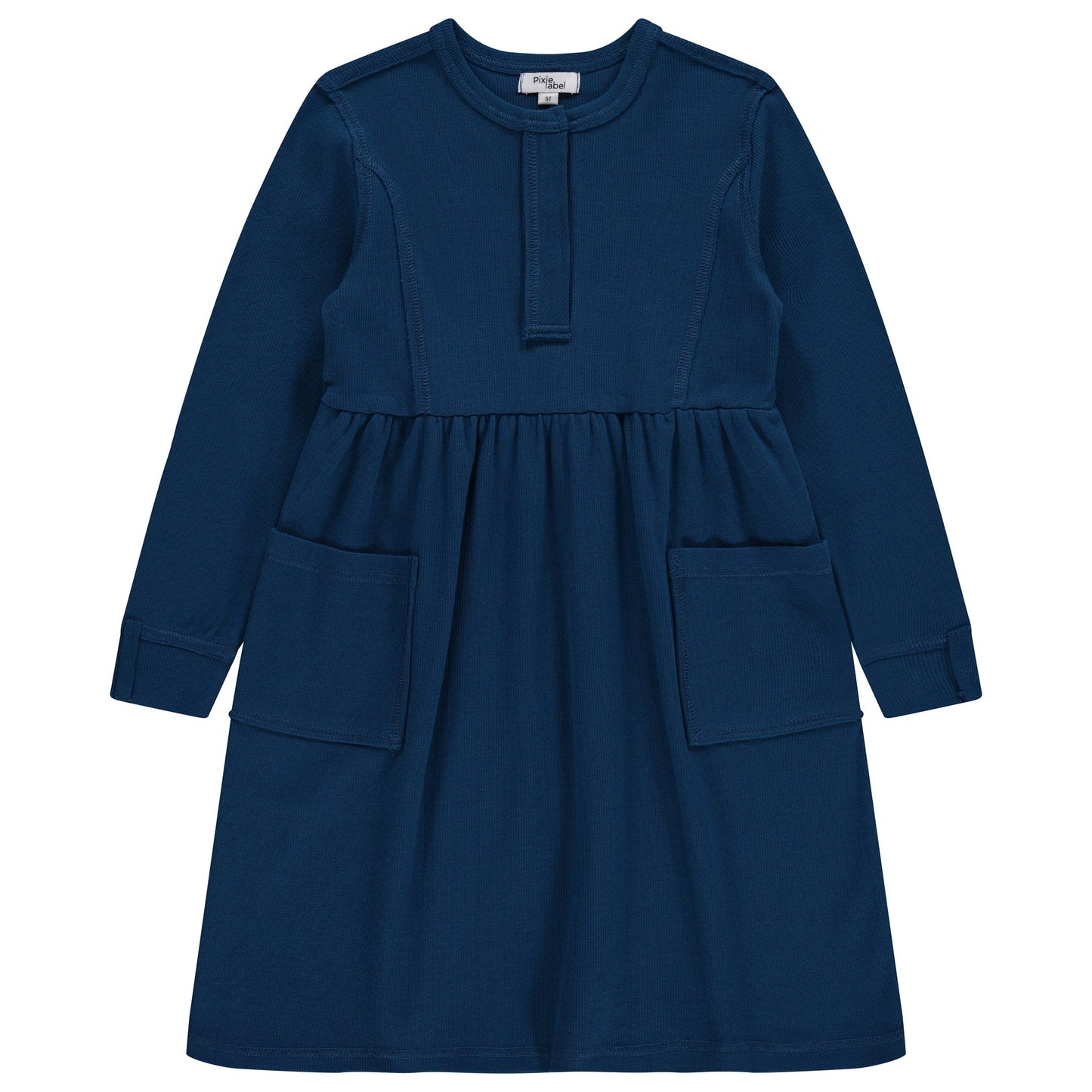 Flatlock Stitch Ribbed Dress