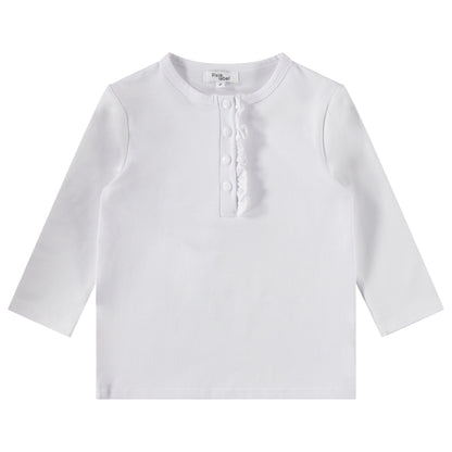 Fine Cotton Ruffle T-shirt