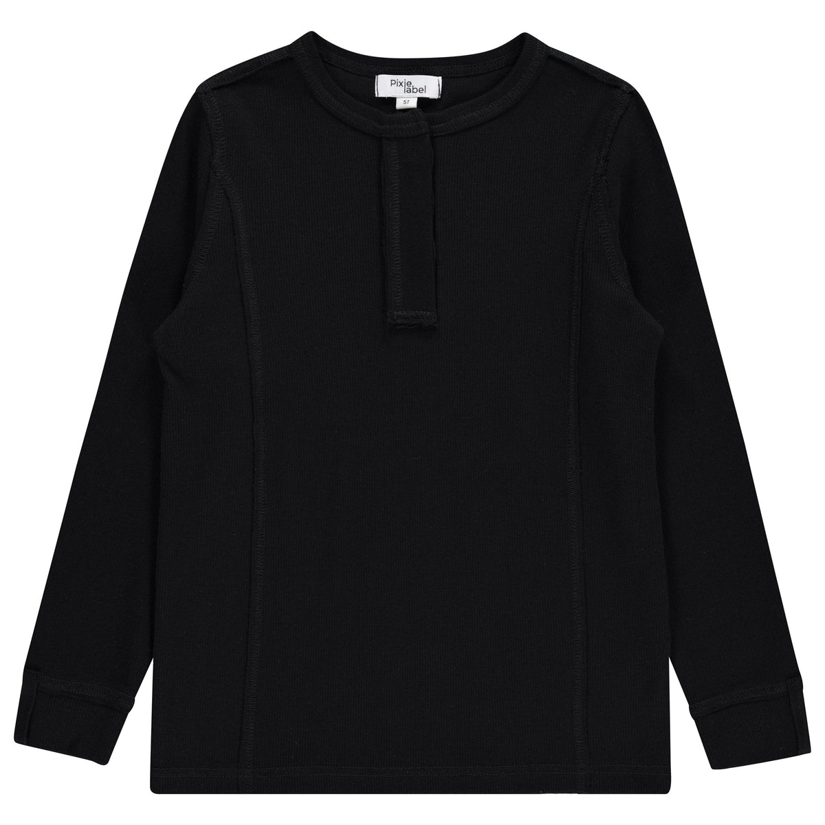 Flatlock Stitch Ribbed Henley Shirt – Pixie Rack