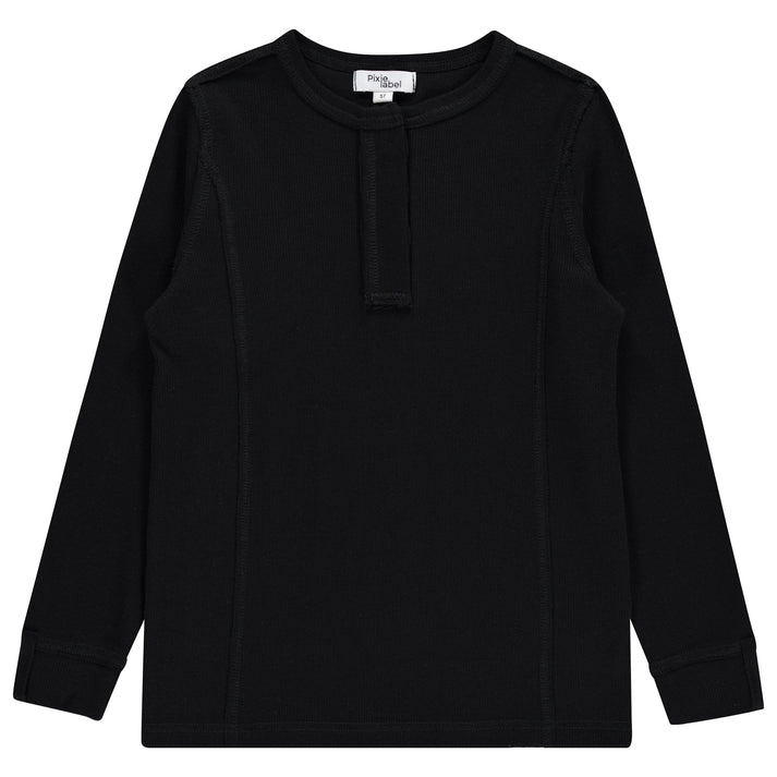 Flatlock Stitch Ribbed Henley Shirt – Pixie Rack