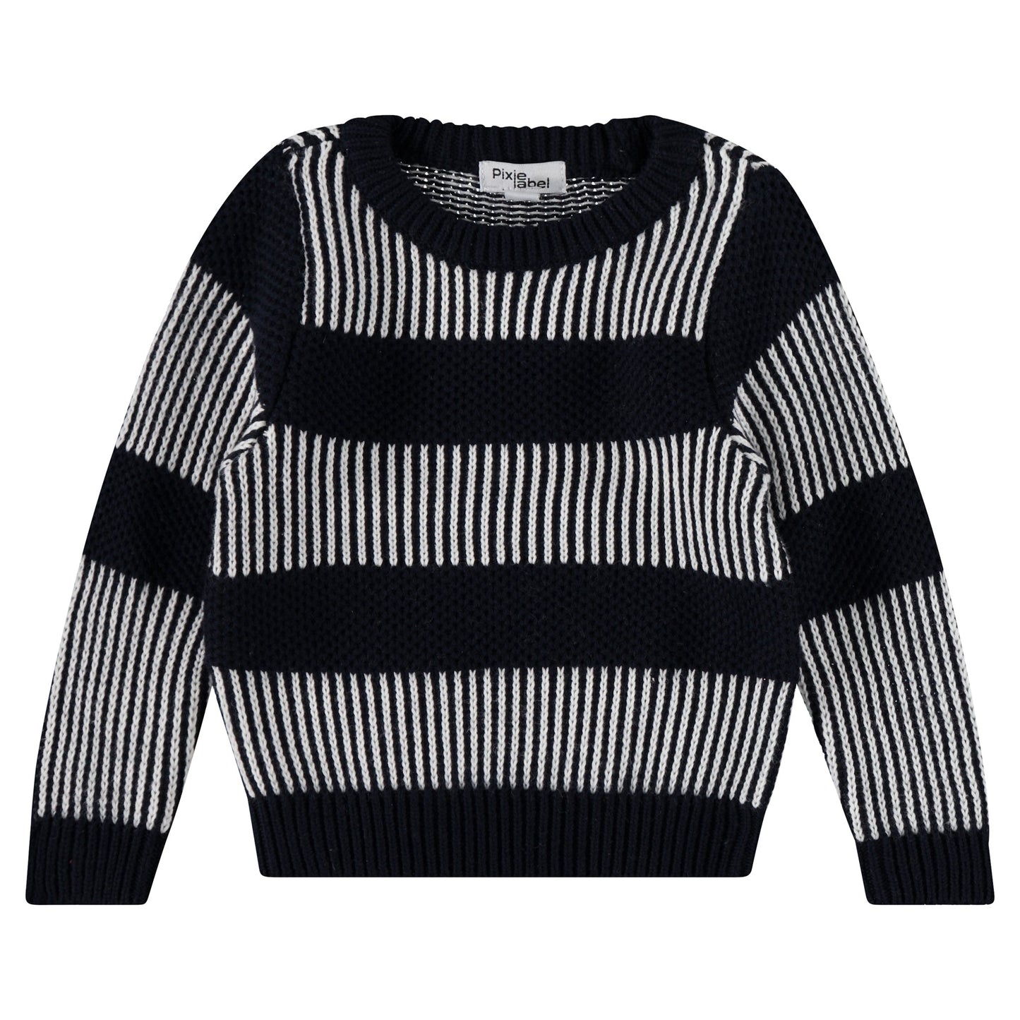 Striped Crew Neck Sweater Set