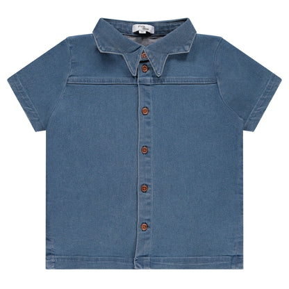 Star Collar Denim Shirt