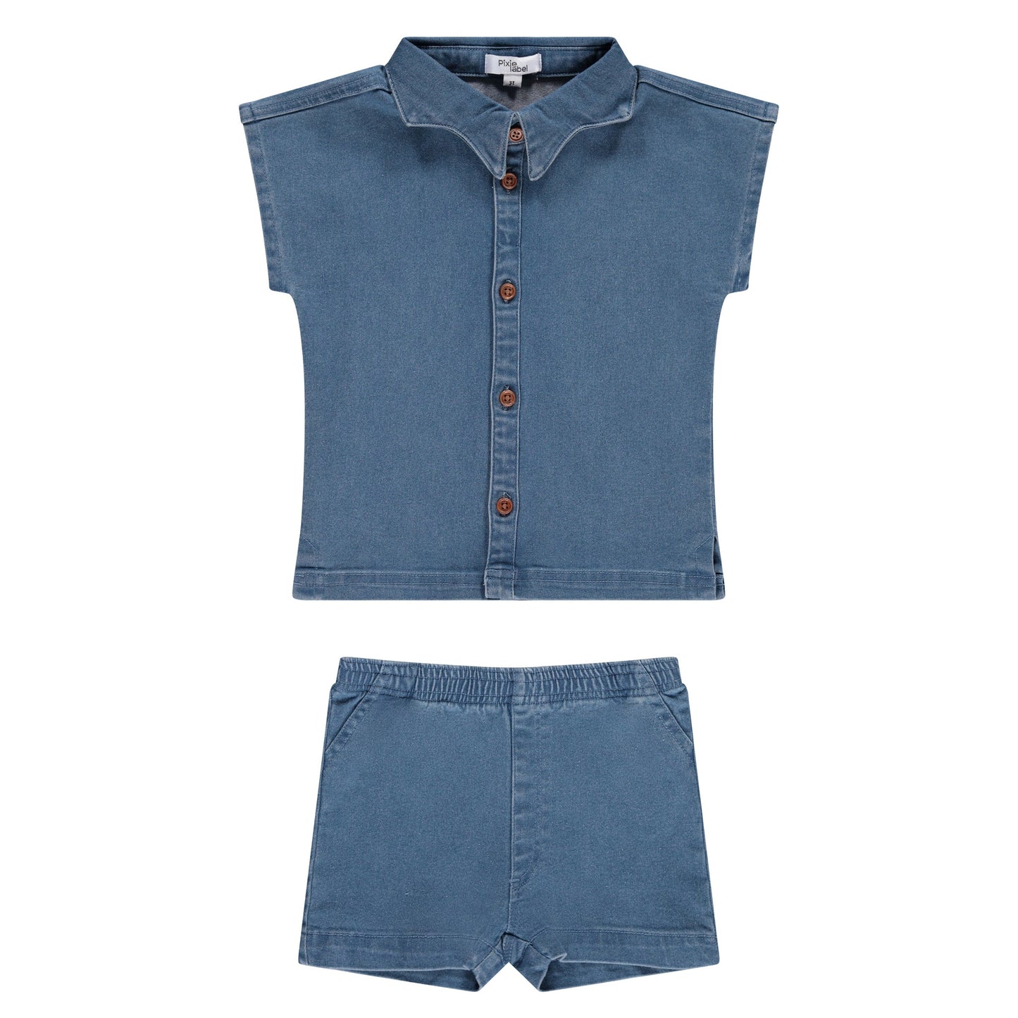 Denim Shorts Set