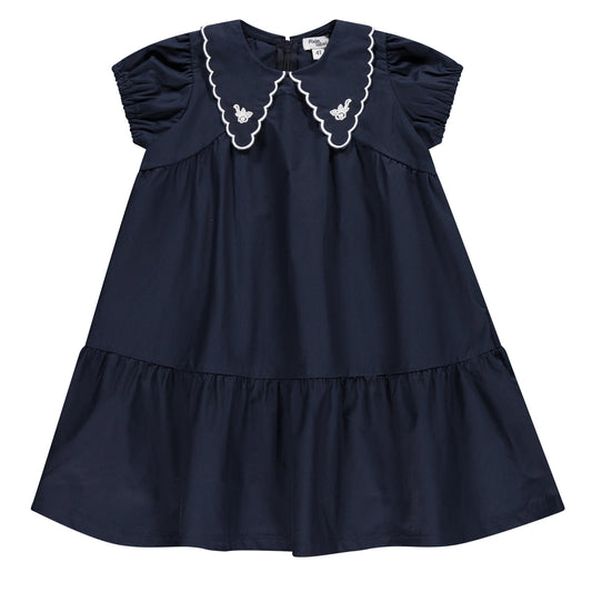 Embroidered Collar s/s Dress