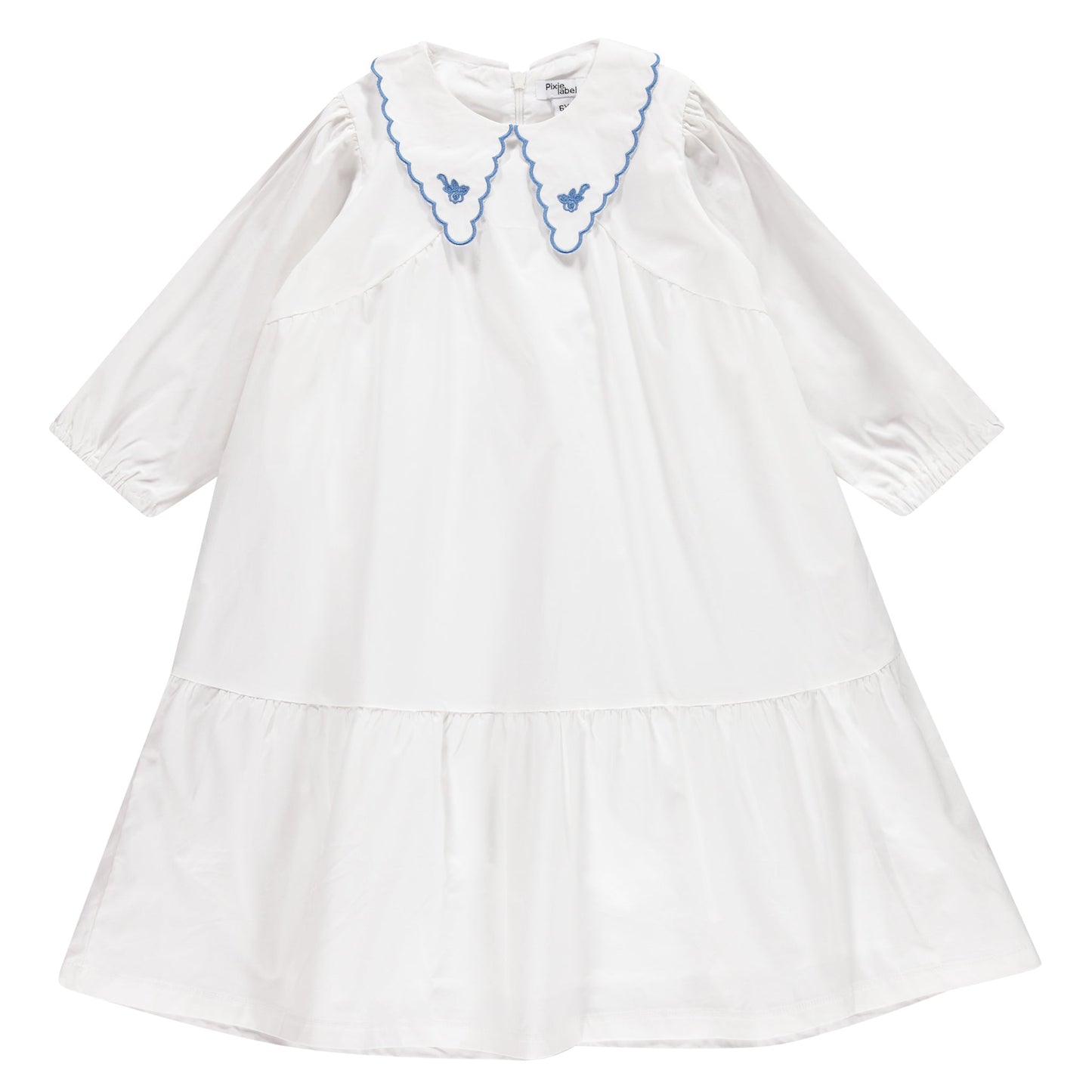 Embroidered Collar Dress
