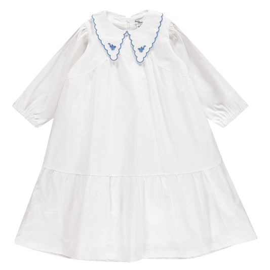 Embroidered Collar Dress