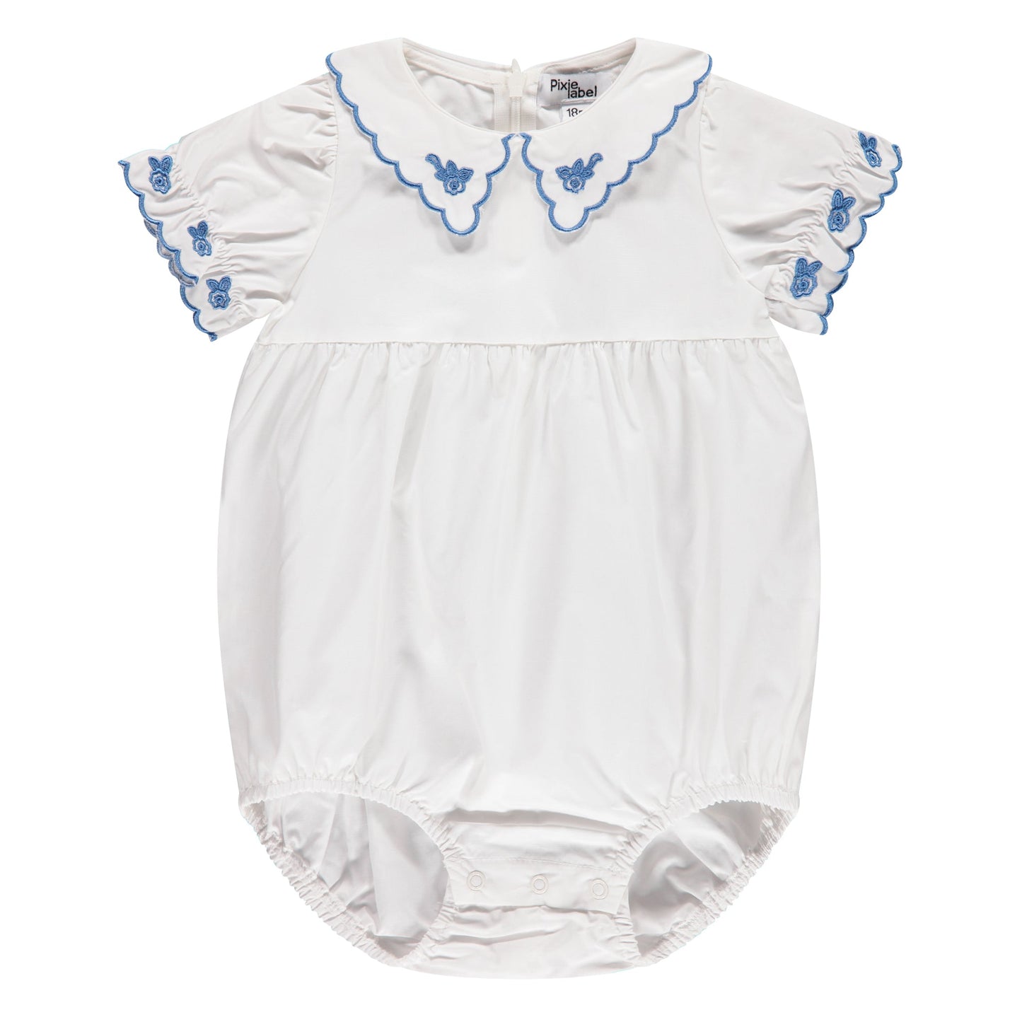 Embroidered Collar Romper