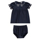 Embroidered Collar Baby Set