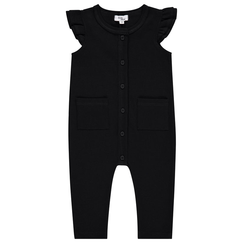Flatlock Stitch Ribbed Ruffle Romper – Pixie Rack