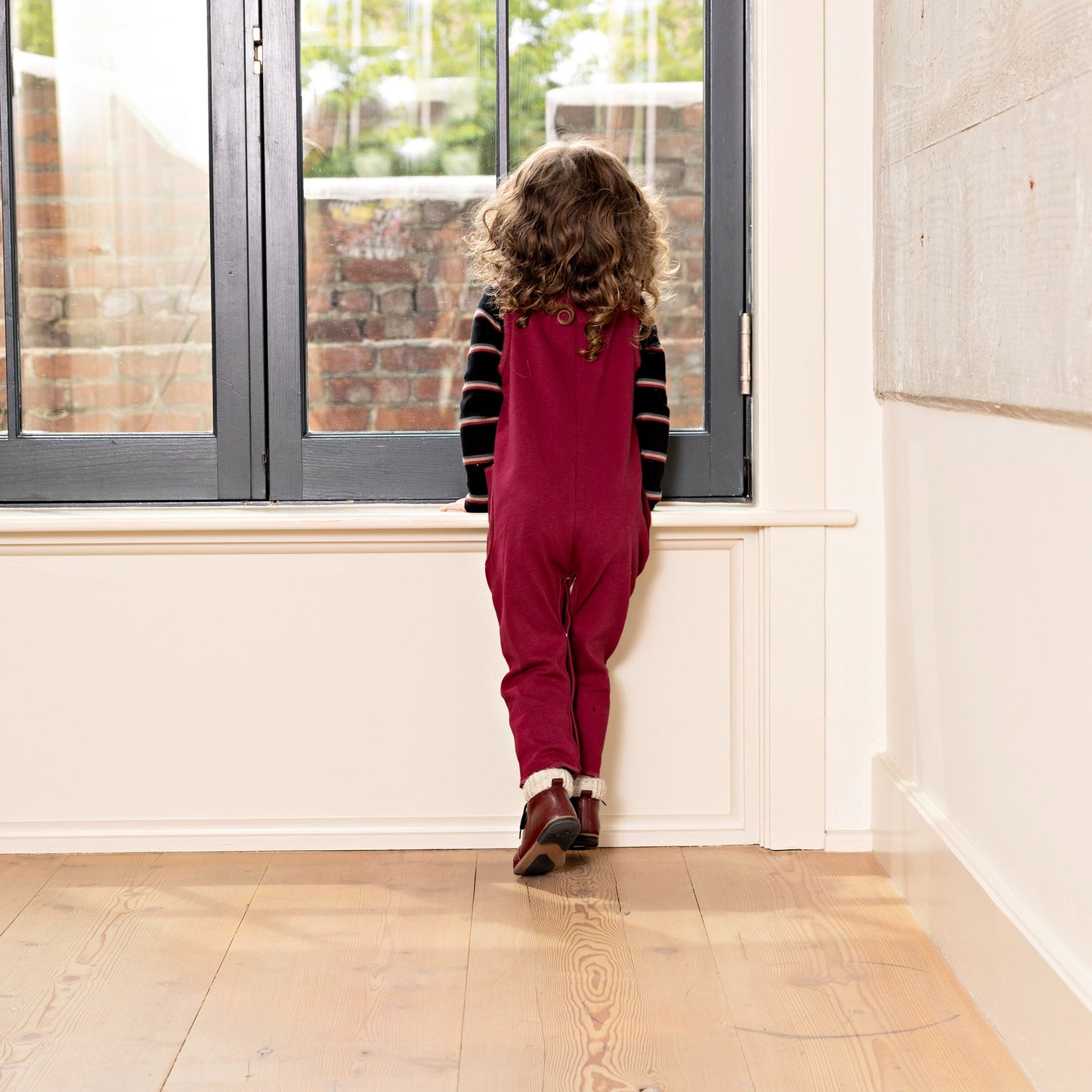 Striped Mock Neck Onesie