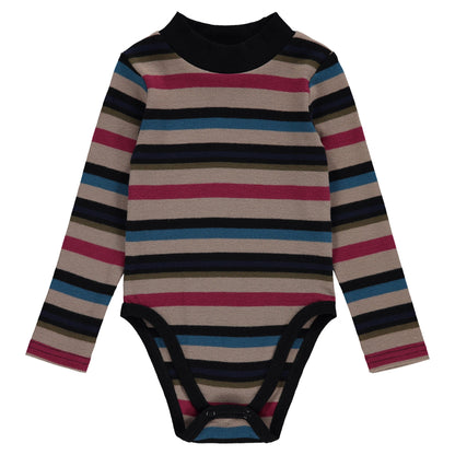 Striped Mock Neck Onesie