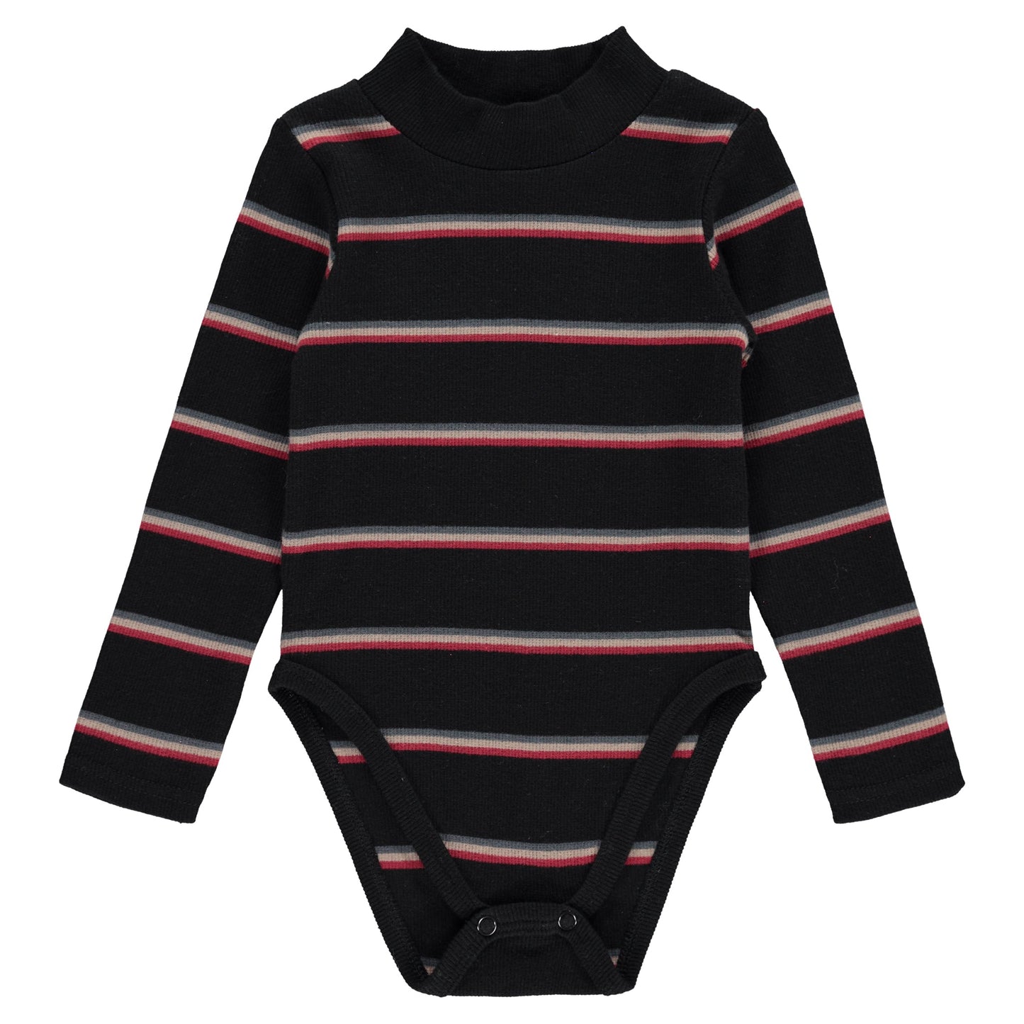 Striped Mock Neck Onesie